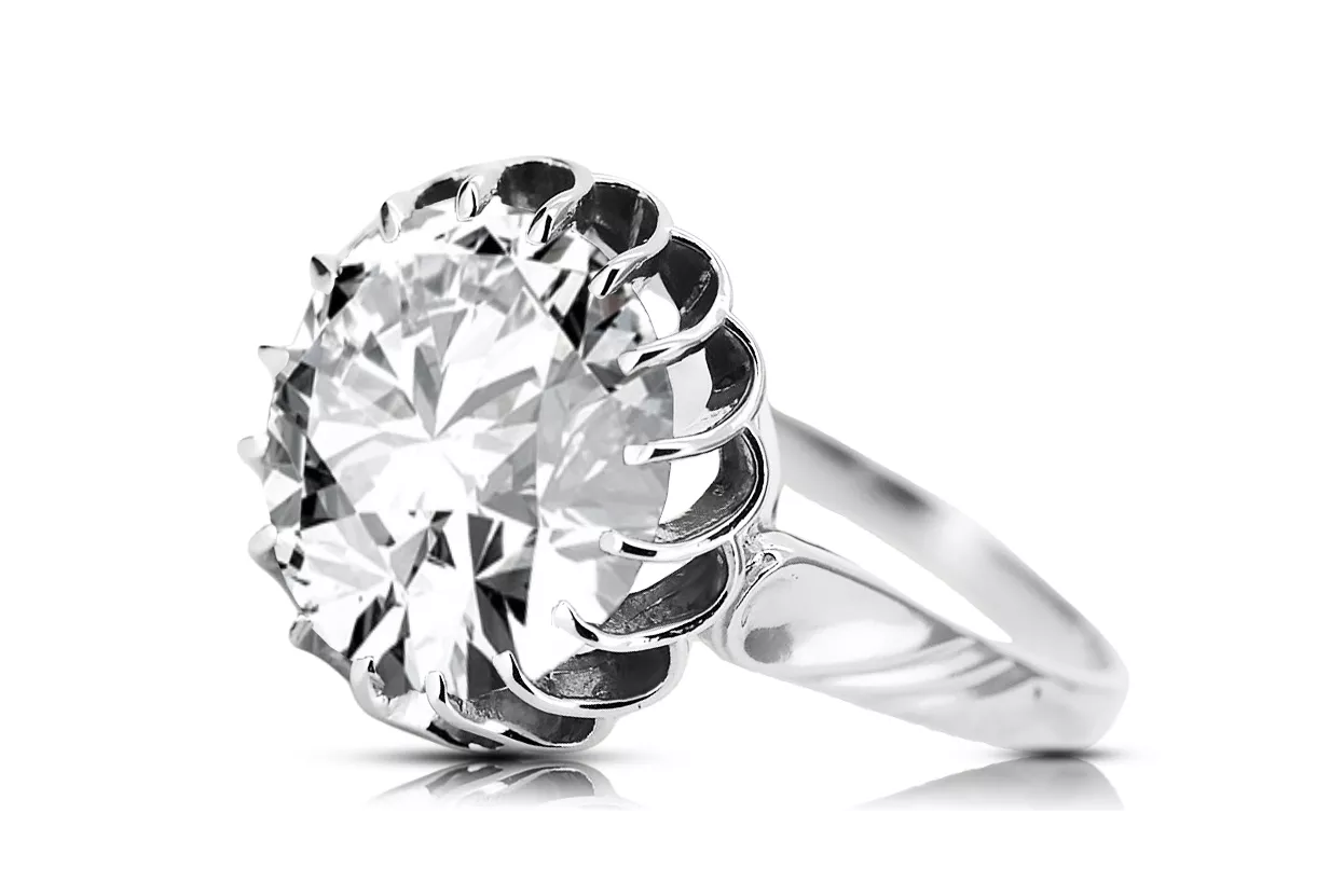 Ring Cubic Zirconia 925 Silver Vintage Unikátní VRC035S